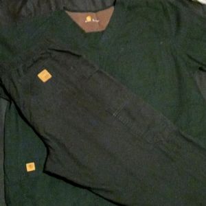 Mens Black Carhartt Large Scrubs
